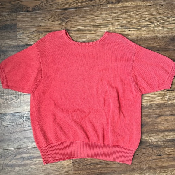 Unique Vintage Nautical Sailor Anchor Embroidered Short Sleeve Sweater Large - Picture 3 of 3